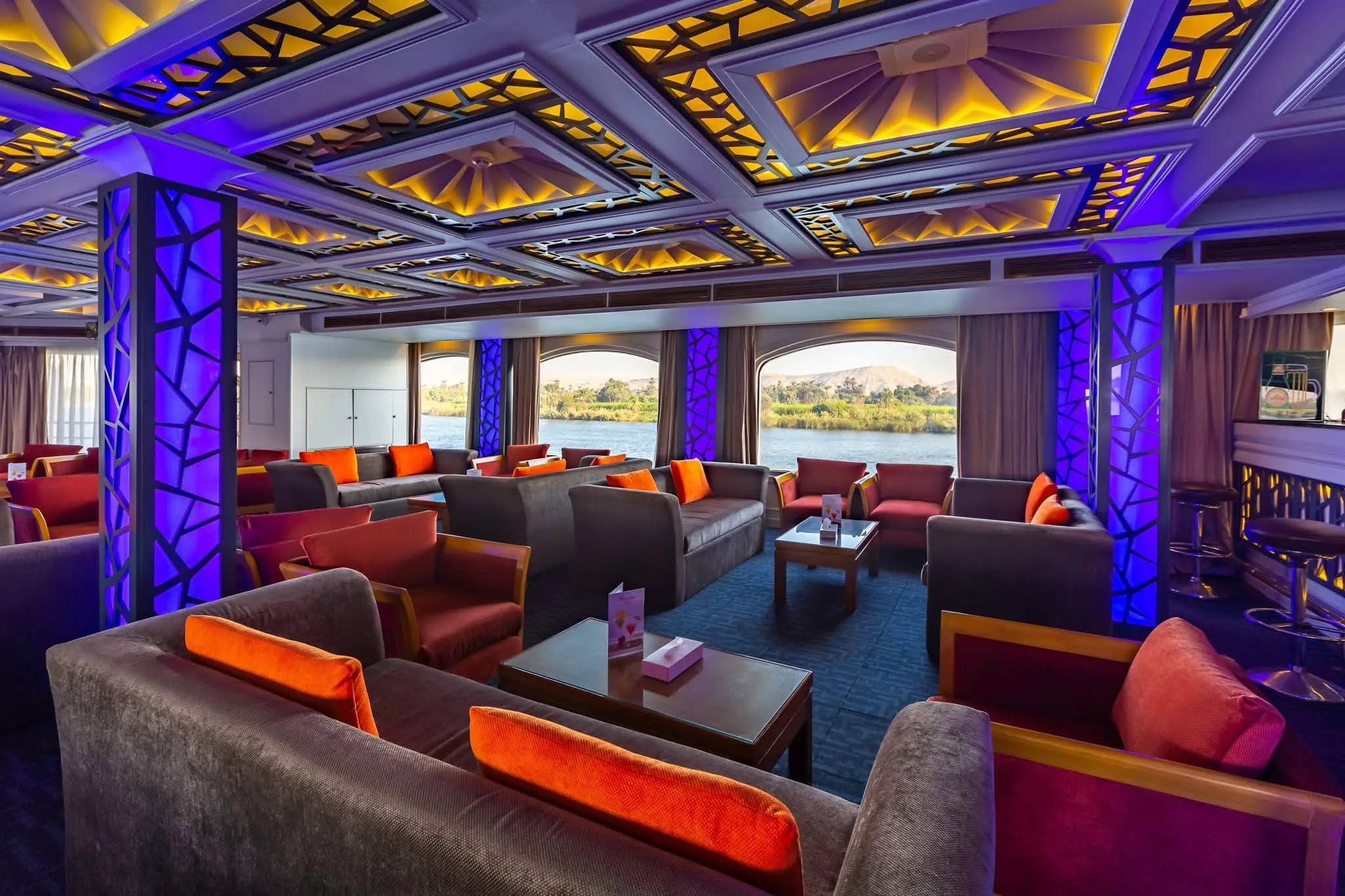 Lounge aboard the HS Solaris II Nile Cruise Nile cruise